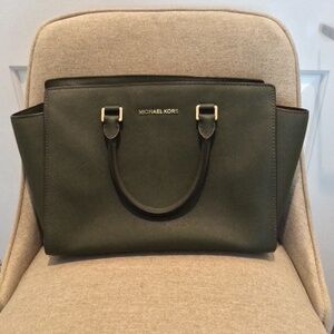 Green Michael Kors Selma Bag